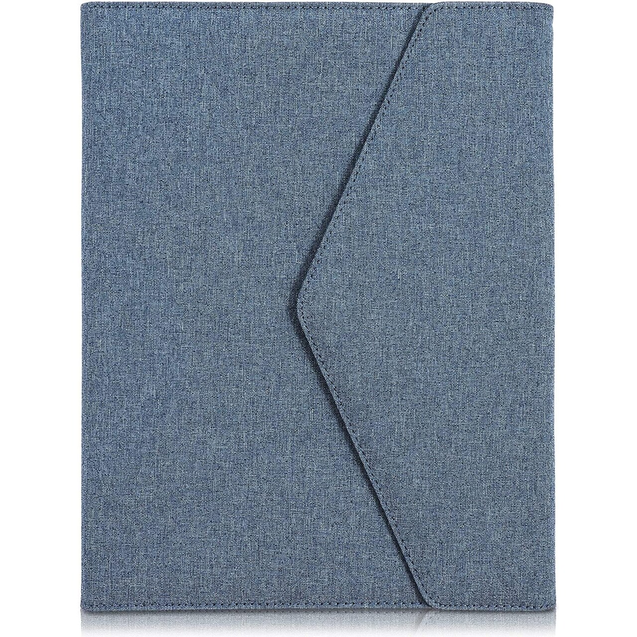 Blue Portfolio Folder, Business Portfolio Pad Binder (12.5 x 10 in)